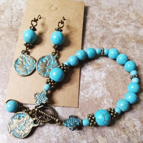 Handmade Vintage Style Coin Bracelet For 7" Wrist - SEE BONUS OFFER INSIDE! - Picture 8 of 9